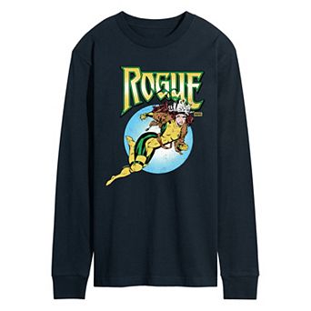 Men's Marvel X-Men Rogue Circle Portrait Long Sleeve Graphic Tee