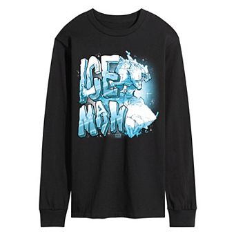 Men's Marvel X-Men Iceman Portrait Long Sleeve Graphic Tee