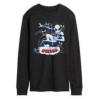 Men's Marvel Your Friendly Neighborhood Spider-Man Oscorp Suit Line Art Long Sleeve Graphic Tee