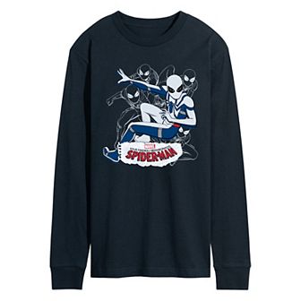 Men's Marvel Your Friendly Neighborhood Spider-Man Oscorp Suit Line Art Long Sleeve Graphic Tee