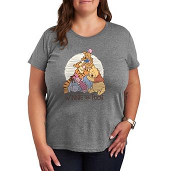 Disney's Winnie The Pooh Plus Size Scribble Group Graphic Tee
