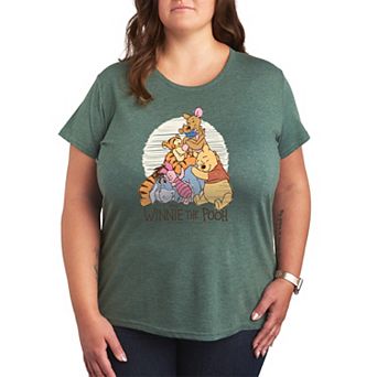 Disney's Winnie The Pooh Plus Size Scribble Group Graphic Tee