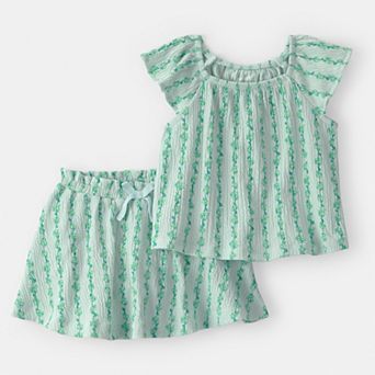 Baby Girl Carter's 2 pc Vine Short-Sleeve Top & Skirt Set