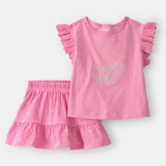 Baby Girl Carter's 2 pc Floral Top & Skort Set