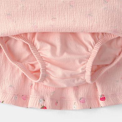 Baby Girl Carter's 2-Piece Strawberry Short-Sleeve Top & Skort Set