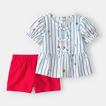 Baby Girl Carter's 2 pc Strawberry Top & Short Set