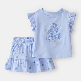 Baby Girl Carter's 2 pc Floral Top & Skort Set
