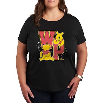 Disney's Winnie The Pooh Plus Size Collegiate Letters Graphic Tee
