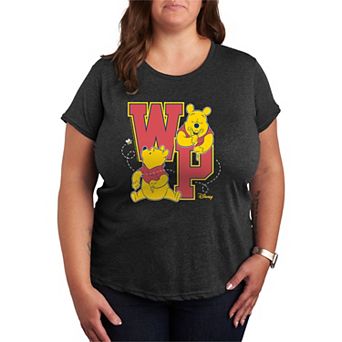 Disney's Winnie The Pooh Plus Size Collegiate Letters Graphic Tee