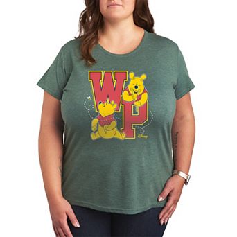 Disney's Winnie The Pooh Plus Size Collegiate Letters Graphic Tee