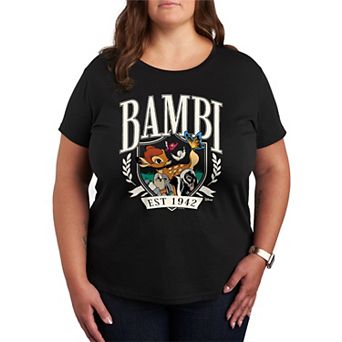 Disney's Bambi Plus Size Collegiate Est. 1942 Graphic Tee