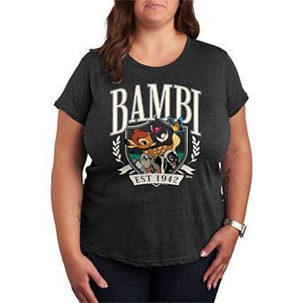 Disney's Bambi Plus Size Collegiate Est. 1942 Graphic Tee