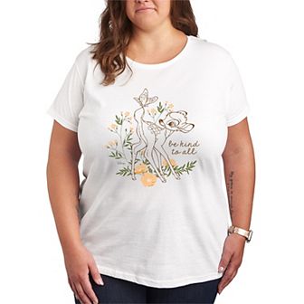 Disney's Bambi Plus Size Be Kind To All Graphic Tee
