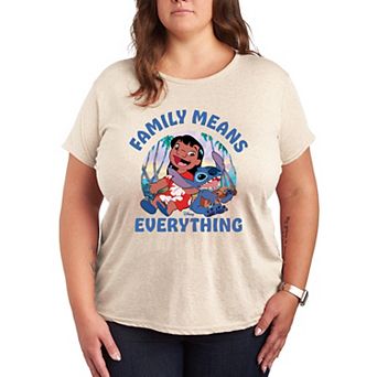 Disney's Lilo & Stitch Plus Size Family Means Everything Graphic Tee
