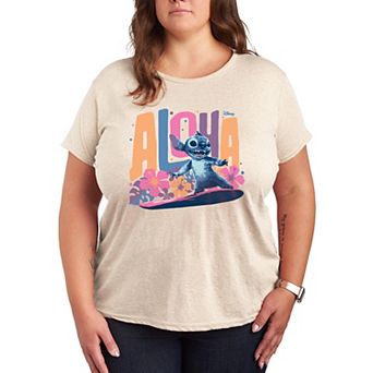 Disney's Lilo & Stitch Plus Size Aloha Plus Size Surfing Graphic Tee
