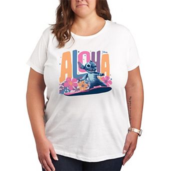Disney's Lilo & Stitch Plus Size Aloha Plus Size Surfing Graphic Tee