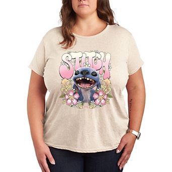 Disney's Lilo & Stitch Plus Size Floral Graphic Tee