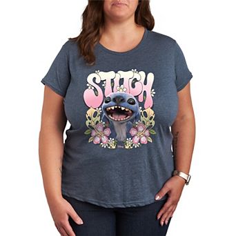 Disney's Lilo & Stitch Plus Size Floral Graphic Tee
