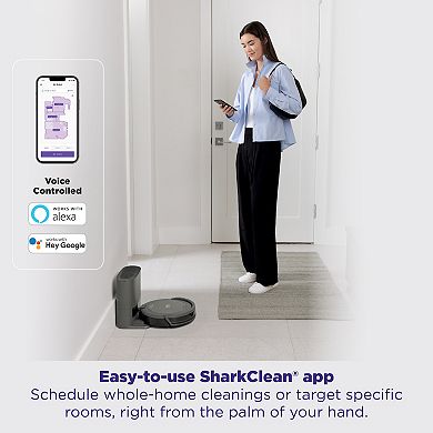 Shark® Navigator Robot Vacuum and Self-Empty Base with Bagless, 60-Day Capacity Self-Empty Base and SmartPath Navigation (RV2120AE)