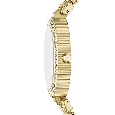 Folio Women's Gold Tone Oval Watch & Bracelets Set