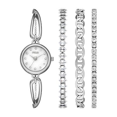 Silver Tone Women\'s Watch and Jewelry Set Folio Women main image 2