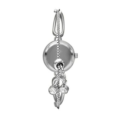 Folio Women's Silver Tone Jewelry Link Watch & Bracelets Set