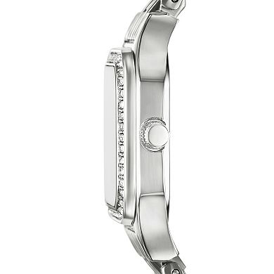 Folio Women's Silver Tone Watch & Bracelet Set