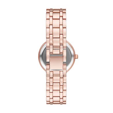 Folio Women's Rose Gold Tone Watch & Colorful Bracelet Set