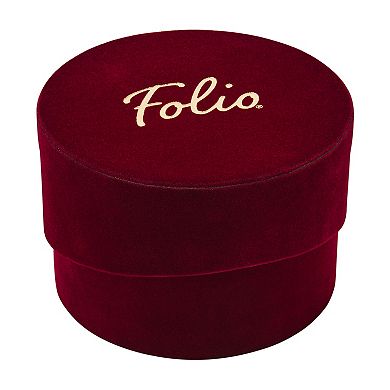 Folio Women's Two Tone Round Watch & Bracelet Set