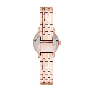 Folio Women's Rose Gold Tone Round Watch & Bracelet Set