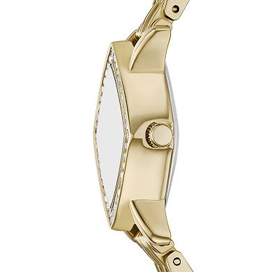 Folio Women's Gold Tone Watch & Bracelet Set