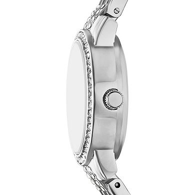 Folio Women's Silver Tone Watch & Bracelet Set