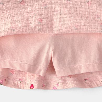 Toddler Girl Carter's 2-Piece Strawberry Top & Skort Set