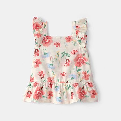 Toddler Girl Carter's Floral Peplum Top