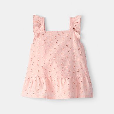 Toddler Girl Carter's Eyelet Ruffle Top