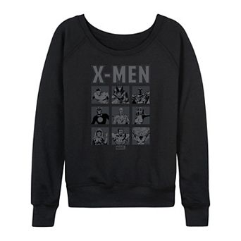Women's Marvel X-Men Group Squares French Terry Long Sleeve Tee