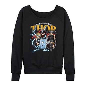 Women's Marvel Thor God of Thunder Bootleg French Terry Long Sleeve Tee