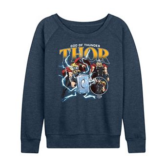 Women's Marvel Thor God of Thunder Bootleg French Terry Long Sleeve Tee