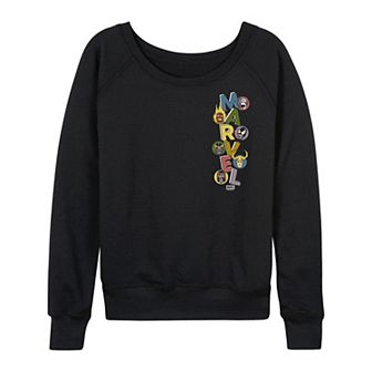 Women's Marvel Villains Long Sleeve Stacked French Terry Long Sleeve Tee