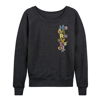 Women's Marvel Villains Long Sleeve Stacked French Terry Long Sleeve Tee
