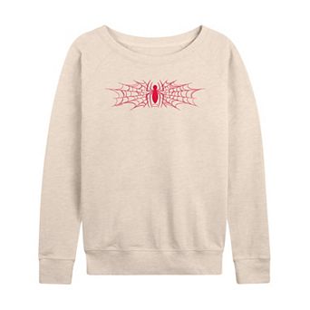 Women's Marvel Spider-Man Spider Web Icon French Terry Long Sleeve Tee