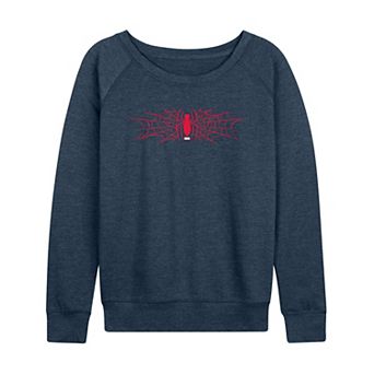 Women's Marvel Spider-Man Spider Web Icon French Terry Long Sleeve Tee