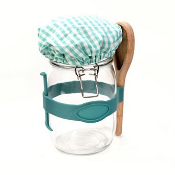 Kikkerland Sourdough Starter Kit with Jar & Wooden Spoon