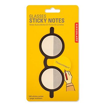 Kikkerland Glasses Sticky Notes 100 pk Page Markers