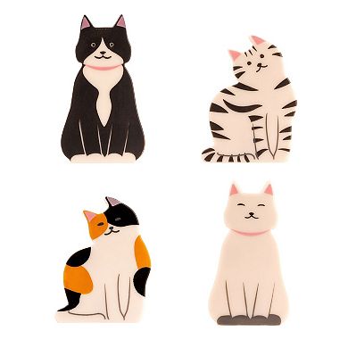 Kikkerland Set of 4 Cat Shaped Bag Clips