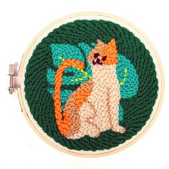 Kikkerland Cat Punch Needle Craft Kit