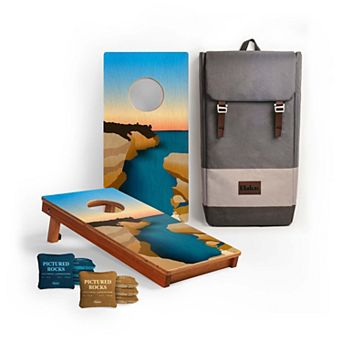 1ft x 2ft National Park Mahogany Pathfinder Cornhole Board Set