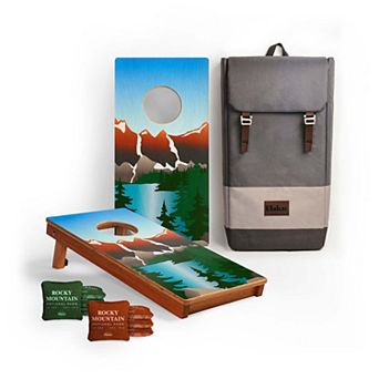 1ft x 2ft National Park Mahogany Pathfinder Cornhole Board Set