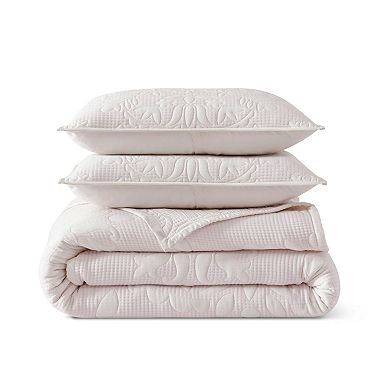 Peri Medallion Floral Quilt Set with Shams