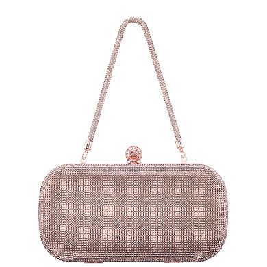N by Nina Victoria Crystal Minaudiere Clutch Bag